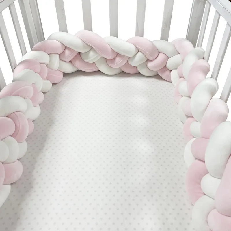 Tour de Lit Bebe - CozyKnot™ - Rose Blanc - Cocooning de Bébé