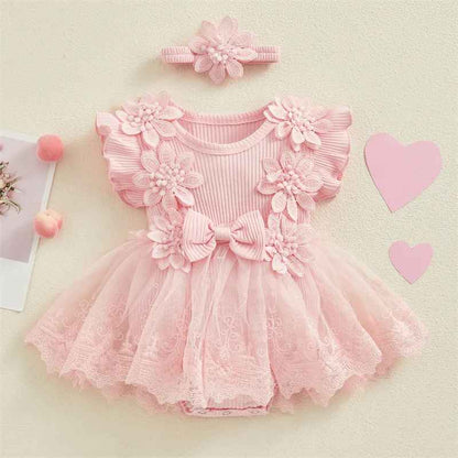 Robe dentelle - Lilas Bohème - Cocooning de Bébé