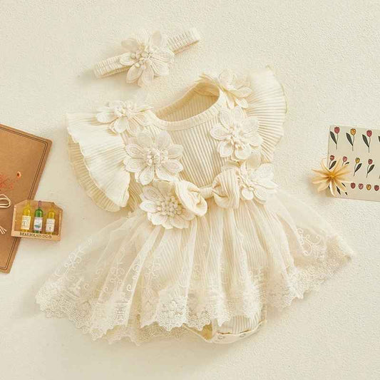Robe dentelle - Lilas Bohème - Cocooning de Bébé