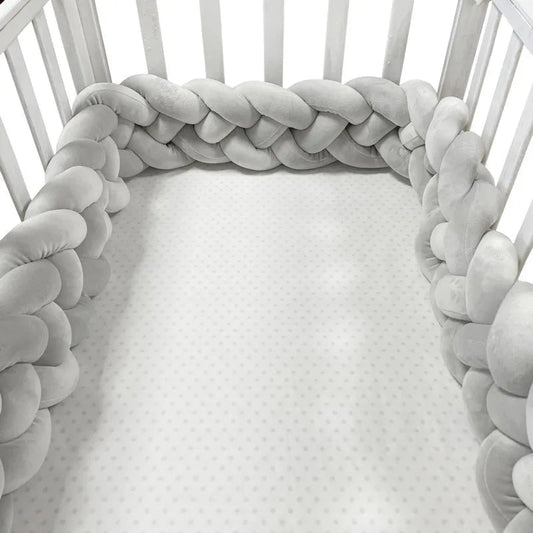Tour de Lit Bebe - CozyKnot™ - Gris - Cocooning de Bébé