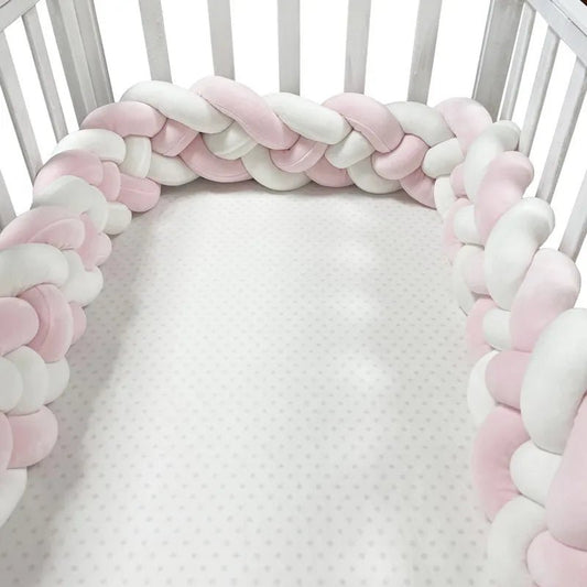 Tour de Lit Bebe - CozyKnot™ - Rose Blanc - Cocooning de Bébé