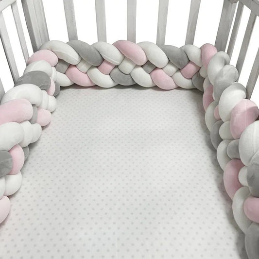 Tour de Lit Bebe - CozyKnot™ - Rose Gris - Cocooning de Bébé